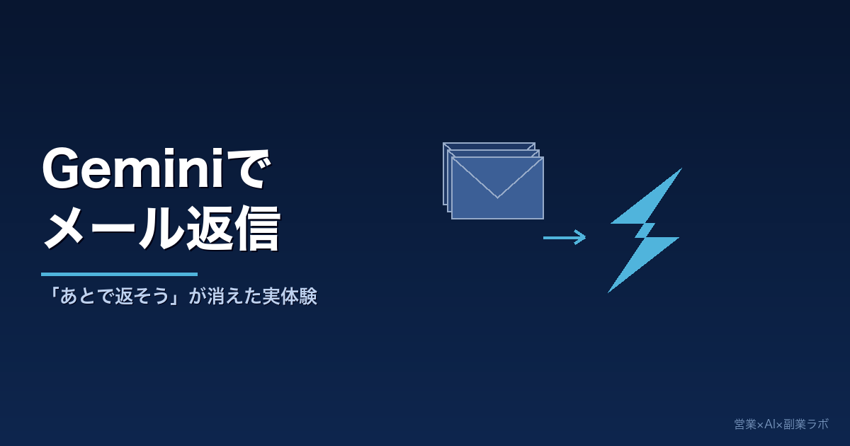 Geminiで営業メールを高速化する